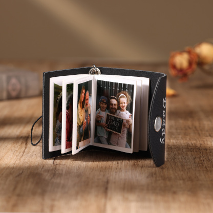 10 Photos - Personalised Mini Album Keychain Customised Photo & Name Leather Keychain Romantic Gift for Her-Jessemade AU