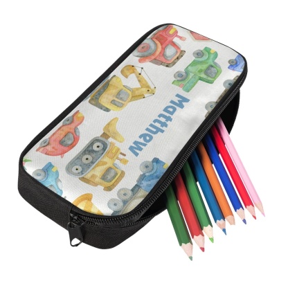 Personalised  Name Pencil Case Cars Pen Bag Zipper Back to School Gifts for Student-Jessemade AU