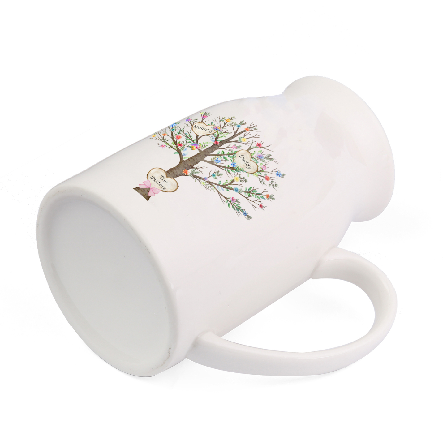 Personalised Ceramic Flower Vase Custom 2–8 Names & 1 Text Family Tree Vase Gift for Mother/Grandma-Jessemade AU