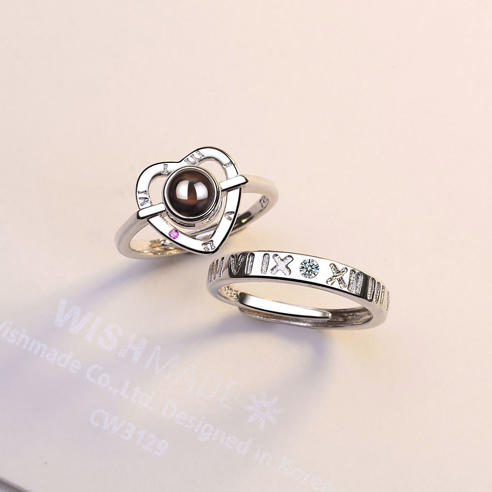 Personalised 100 Languages Projection Necklace Engraved  " I LOVE YOU" Heart Necklace Gifts For Her-Jessemade AU