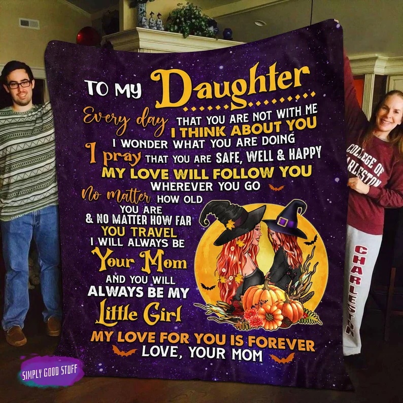 To My Daughter "I Pray That You Are Safe" Halloween Blanket For Daughter-Jessemade AU