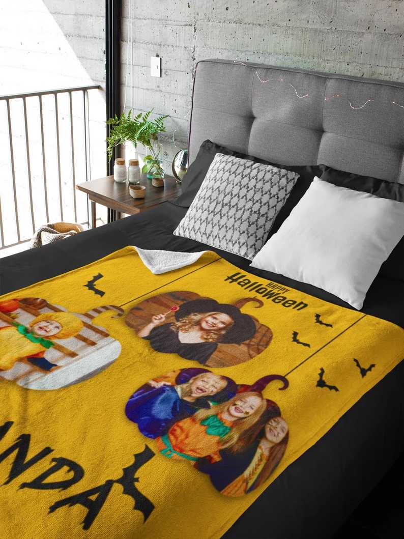 Halloween Blanket Personalised Family Photo Blanket-Jessemade AU