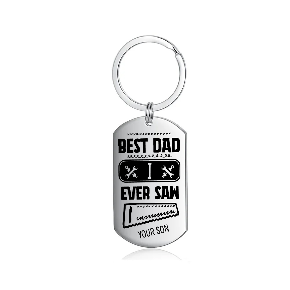 Best Dad I Ever Saw Personalised Father Keychain-Jessemade AU