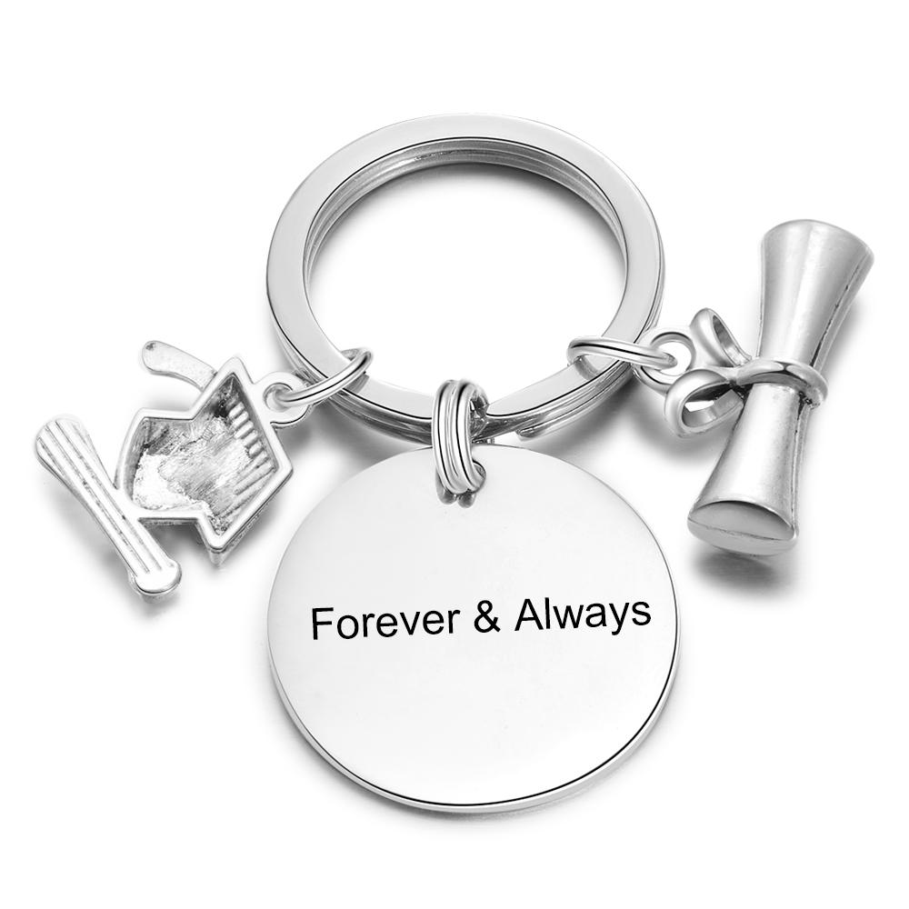 Graduation Keychain Personalised with Engraving Charms-Jessemade AU