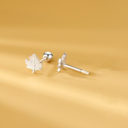 Women's Earrings Maple Leaf Earrings Silver Earrings Birthday Gift For Her-Jessemade AU