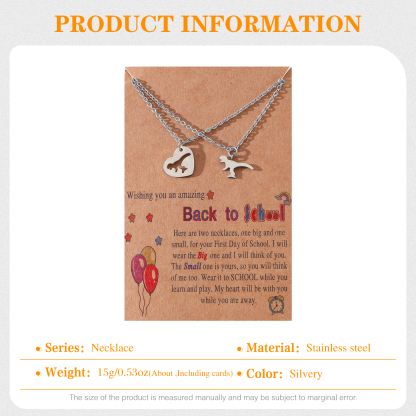 Necklaces for Women Dainty Teen Dinosaur Necklaces Size Adjustable for Mother and Daughter-Jessemade AU