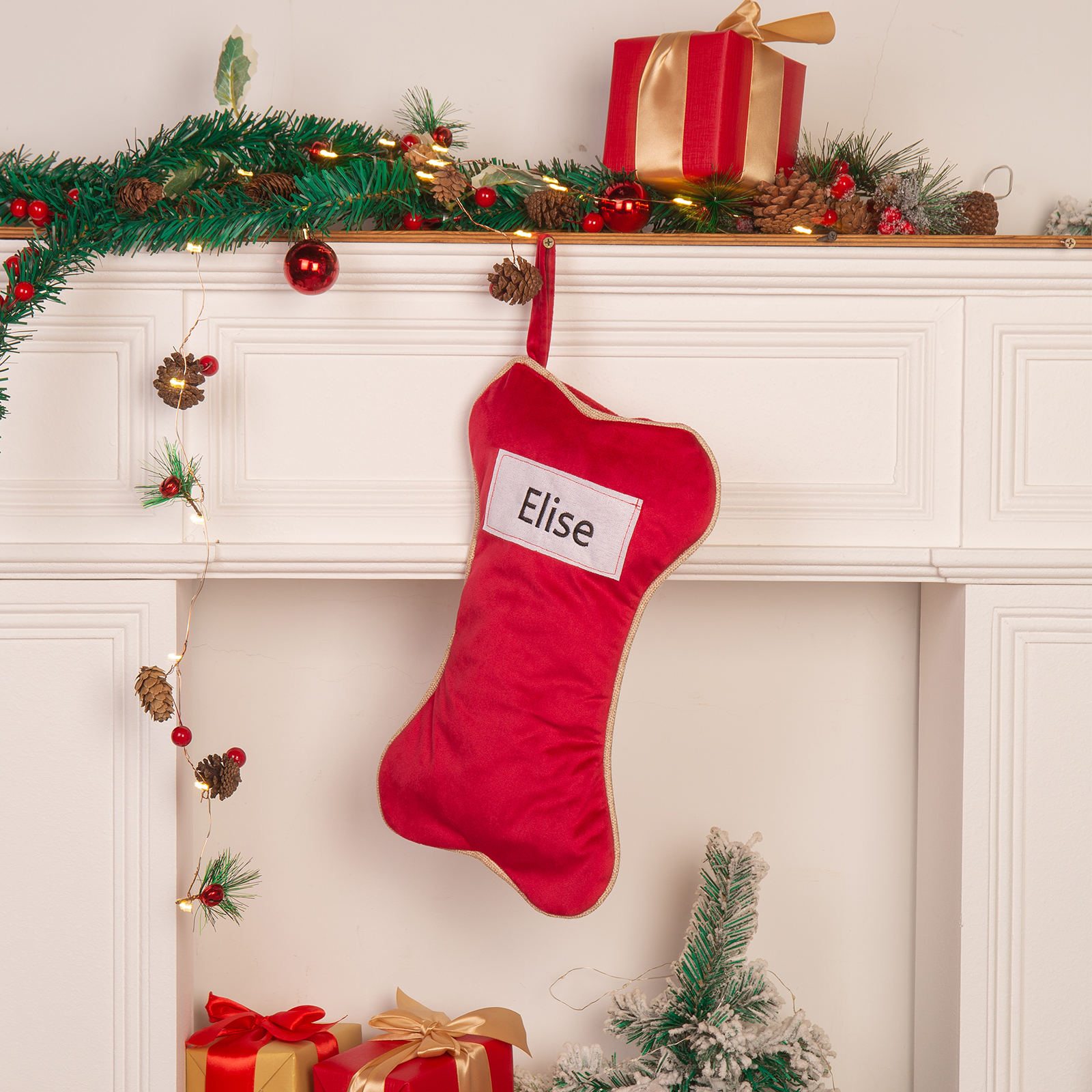 Custom 1 Name Christmas Stockings Ornaments Personalised Christmas Gifts for Family Friends-Jessemade AU