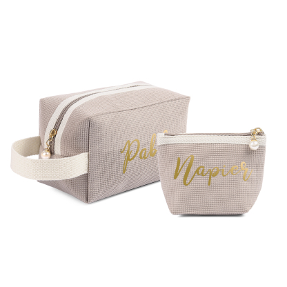 A Set Personalised Name Cosmetic Bag Custom Makeup Bag Zipper Storage Bag Gifts for Ladies Girls-Jessemade AU