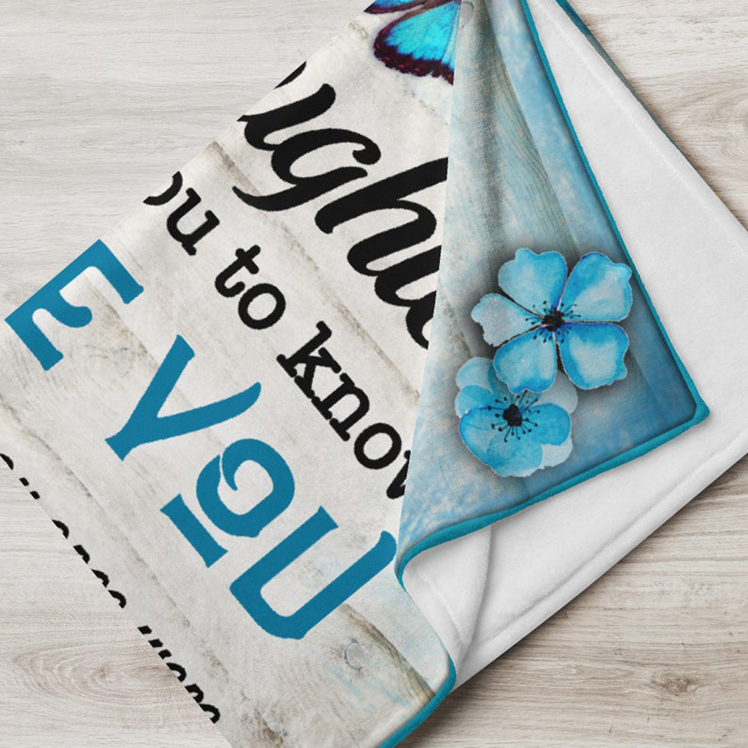 To My Daughter Straighten Your Crown Flannel Blanket-Jessemade AU