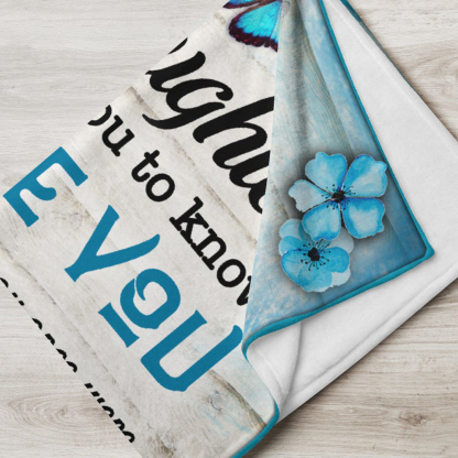 To My Daughter Straighten Your Crown Flannel Blanket-Jessemade AU