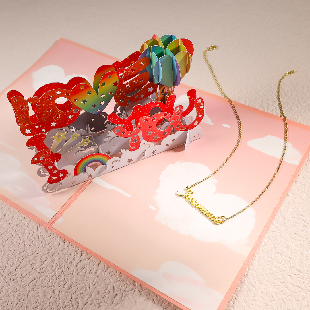 Personalised Necklace Custom 1 Name Necklace Gift For Women-Jessemade AU