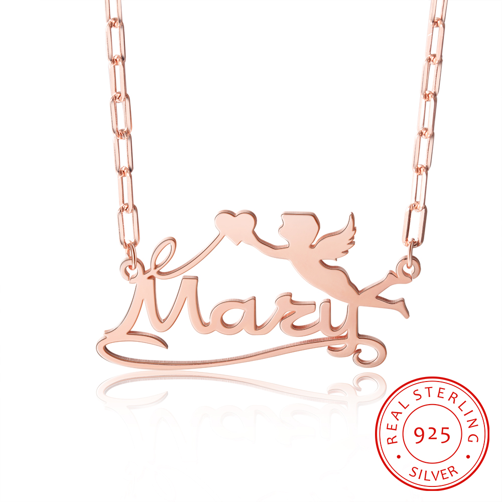 Personalised Angel Necklace Custom 1 Name Necklace Gift For Women-Jessemade AU