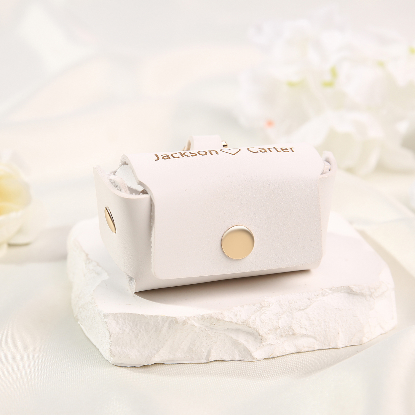 Personalised 2 Names Exquisite Jewelry Box Hold 2 Rings Gift Box Gift Packaging Box-Jessemade AU