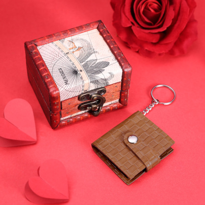 Personalised Photo Album Keychain Custom 10 Photos Leather Keychain Romantic Gifts-Jessemade AU