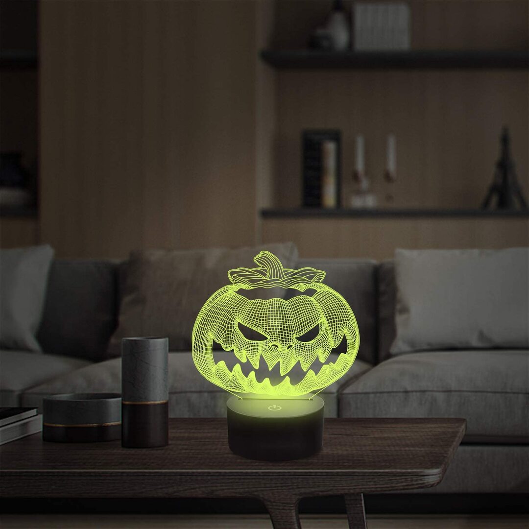 7 Colour Discoloured Halloween Pumpkins Night Light Lamp Home Decoration Gifts-Jessemade AU