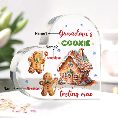 Acrylic Heart Keepsake Customised 3 Names Christmas Decor Personalised Gifts for Grandma Mum-Jessemade AU