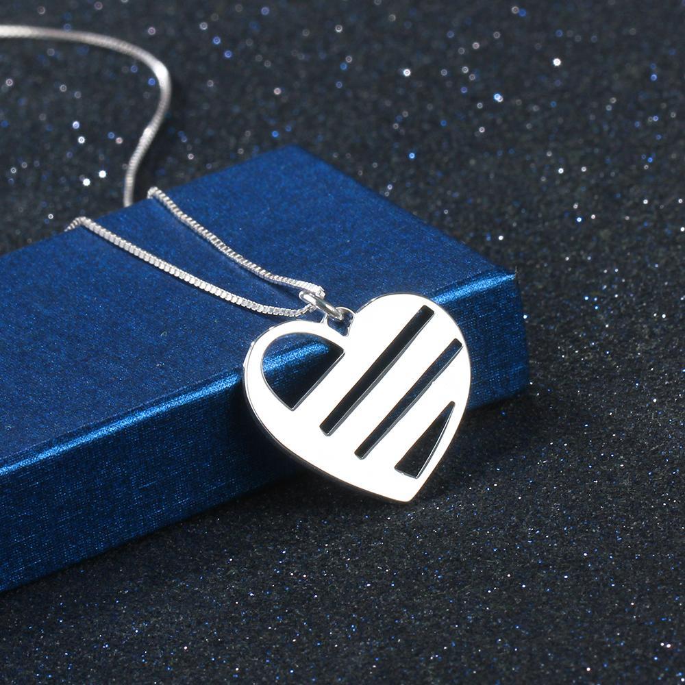 Persoalized Heart Neclace with 3 Names For Mom-Jessemade AU