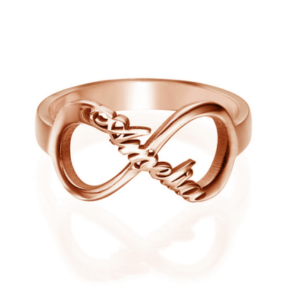 Personalised Infinity Ring Custom 1 Name Ring Best Gift For Women-Jessemade AU