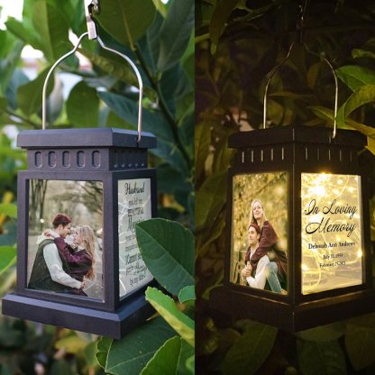 Personalised Photo Lantern Lamp Loss of Husband Memorial Sympathy gift-Jessemade AU