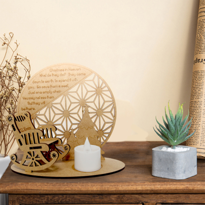 Personalised Christmas in Heaven Rocking Chair Ornament Memorial Tabletop Plaque-Jessemade AU