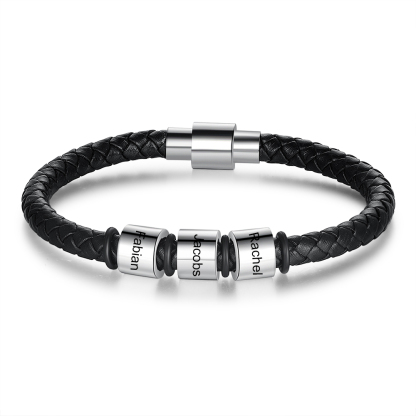 Customised 3 Beads Men's Bracelets For Him-Jessemade AU