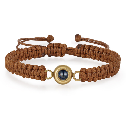 Personalised Projection Weave Bracelet Custom Colourful Photo Bracelet Adjustable Bracelet Personalised Gift for Couples-Jessemade AU