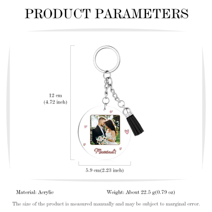 Personalised Couple Keyring Custom Photo & Name Acrylic Keychain Valentine's Day Anniversary Gift for Couples-Jessemade AU