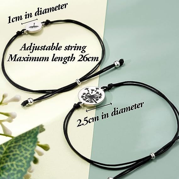 Dandelion Bracelets Mother and Daughter Bracelets Back To School Gifts for Children Adjustable String Bracelet-Jessemade AU