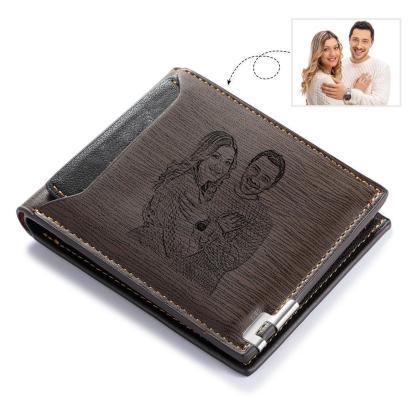 Personalised Men Wallet Custom Photo & Text Billfold Wallet Gift for Grandpa-Jessemade AU