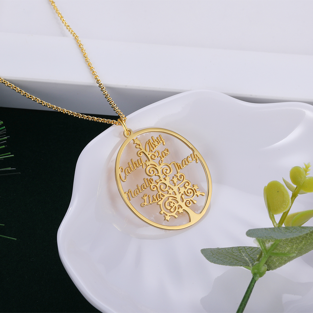 Christmas Tree Custom Name Necklace-Jessemade AU