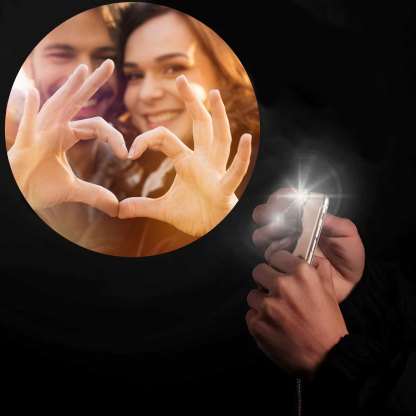 Personalised Magnetic Projection Bracelet Custom Photo Heart Couple Bracelet Creative Gift for Her-Jessemade AU