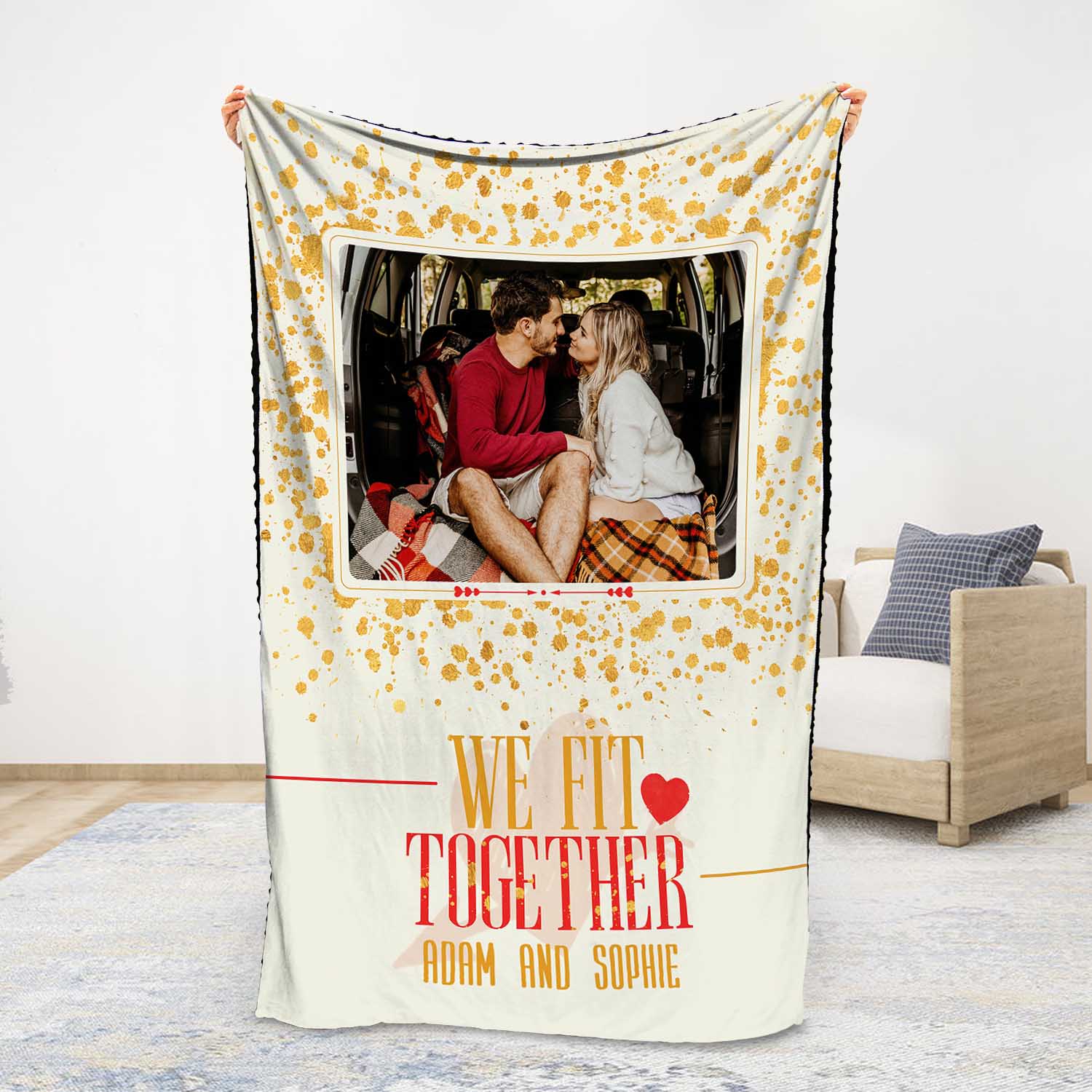 Personalised Couple Blanket Custom Photo Sweet Gift For Her-Jessemade AU