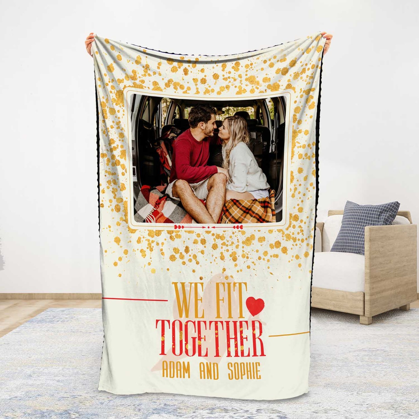 Personalised Couple Blanket Custom Photo Sweet Gift For Her-Jessemade AU
