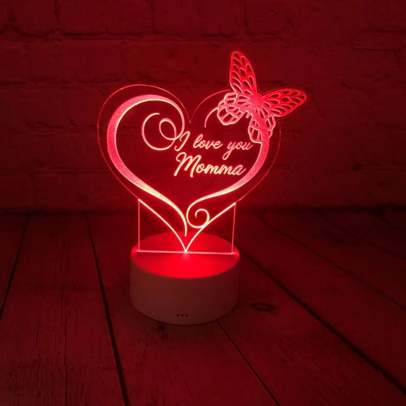 Personalised Butterfly Home Decoration Lamp With Custom Name Night Light Kid's Bedroom Decor Children's LED Light-Jessemade AU