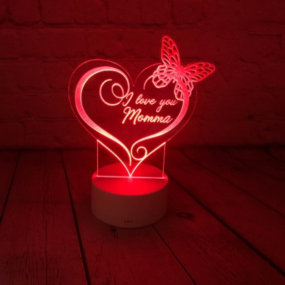 Personalised Butterfly Home Decoration Lamp With Custom Name Night Light Kid's Bedroom Decor Children's LED Light-Jessemade AU