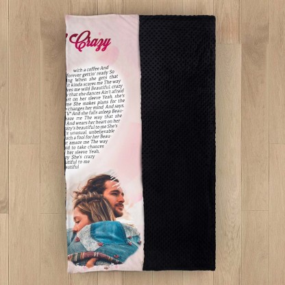 Beautiful Crazy Personalised Couple Blanket Custom Photo Romantic Gift For Her-Jessemade AU
