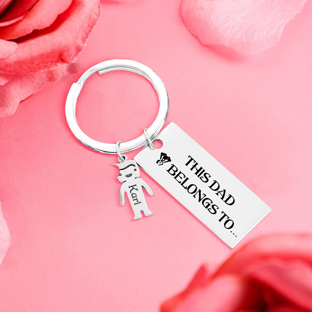 1 Name-Personalised 1 Child's Name Keychain Gift for Mum Dad-Jessemade AU