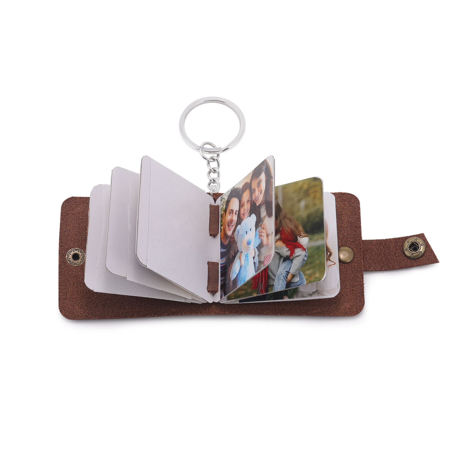"Our Love Is Forever" Photo Album Keychain Custom 10 Photos Leather Keychain Romantic Gifts-Jessemade AU