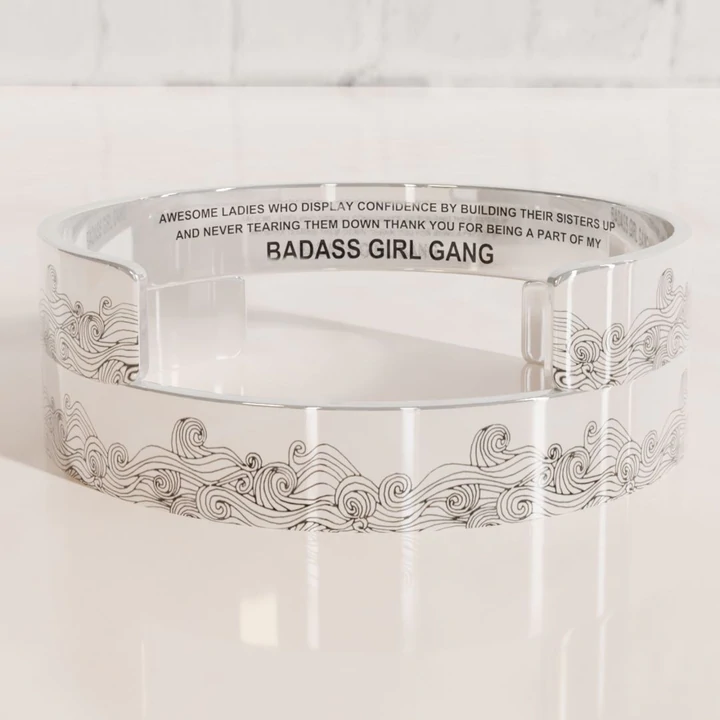 Thank you for being a part of my Badass Girl, Cuff Bangle Bracelet Gifts For Sister-Jessemade AU