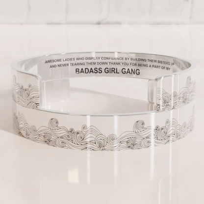 Thank you for being a part of my Badass Girl, Cuff Bangle Bracelet Gifts For Sister-Jessemade AU
