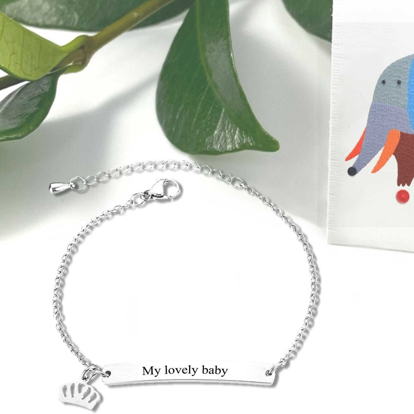 Custom 1 Name Bracelet Personalised Crown Bracelet Love Gifts For Her-Jessemade AU