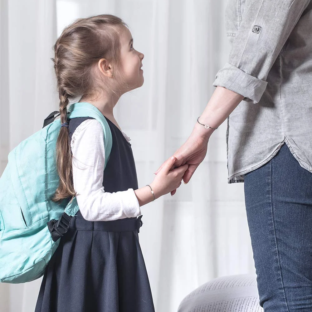 Mother and Daughter Love Heart Bracelet Set Back To School Gift Adjustable String Bracelet-Jessemade AU