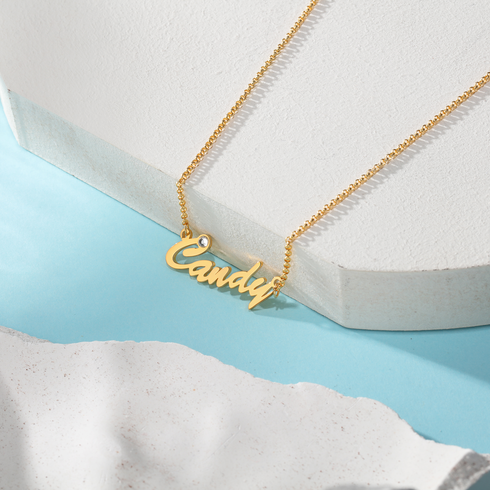 Personalised Necklace With Birthstone Custom 1 Name Necklace Gift For Women-Jessemade AU