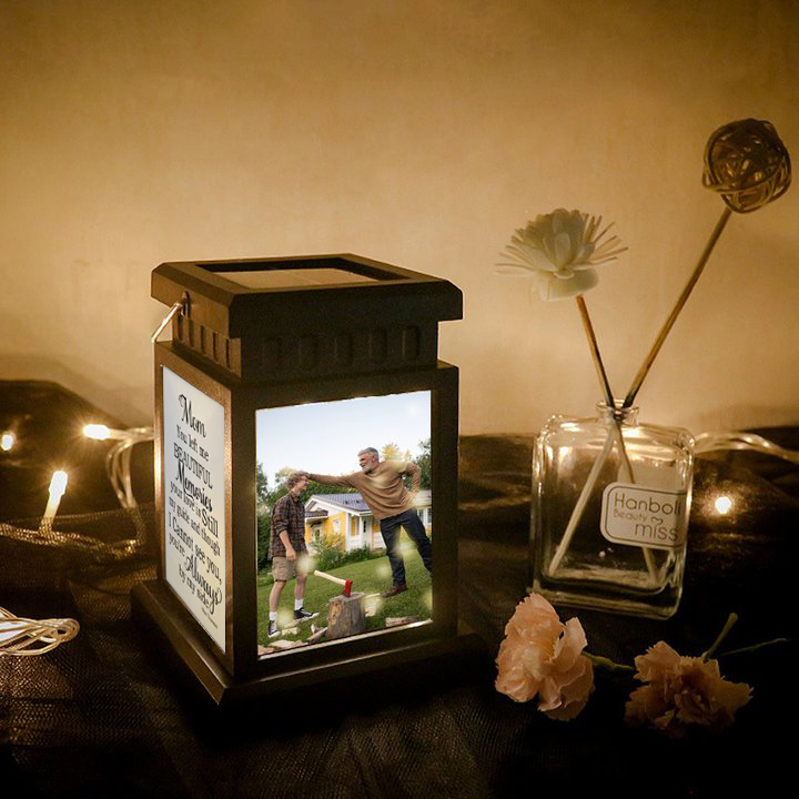 Solar Light Personalised Photo Memorial Lantern Lamp Sympathy Lantern Bereavement Gift Loss of a Loved One-Jessemade AU