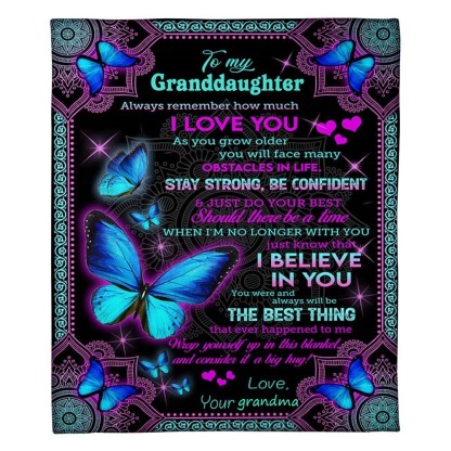 Grandma To Granddaughter, Always Remember How Much I Love You, Flannel Blanket-Jessemade AU