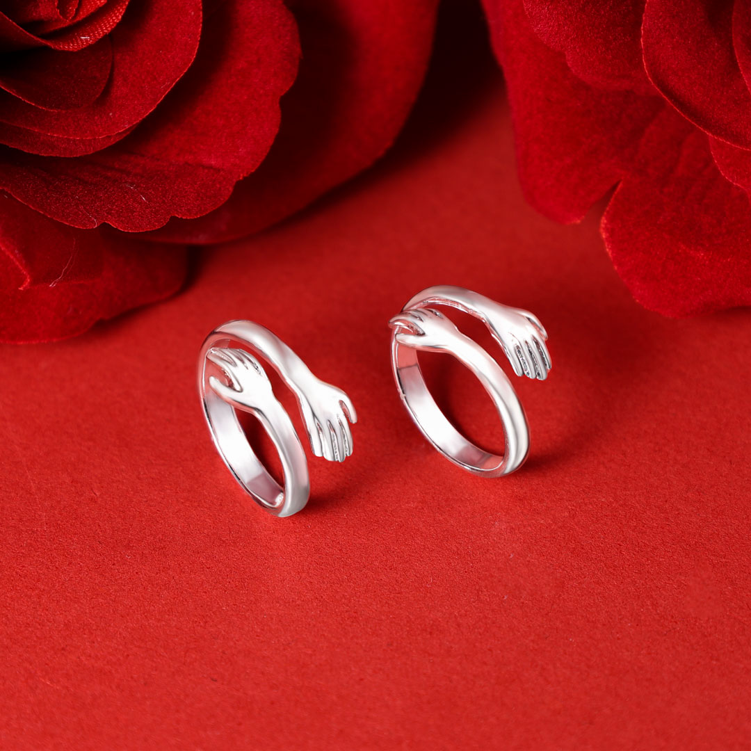 Valentine's Day Couple Hug Ring Love Style Rings Gifts for Women Men-Jessemade AU