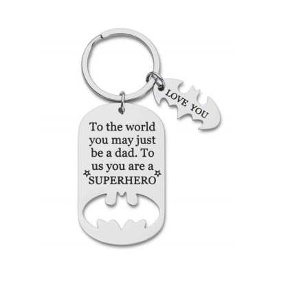 Father Keychain You Are A Superhero Bat Keychain Father's Day Gifts-Jessemade AU
