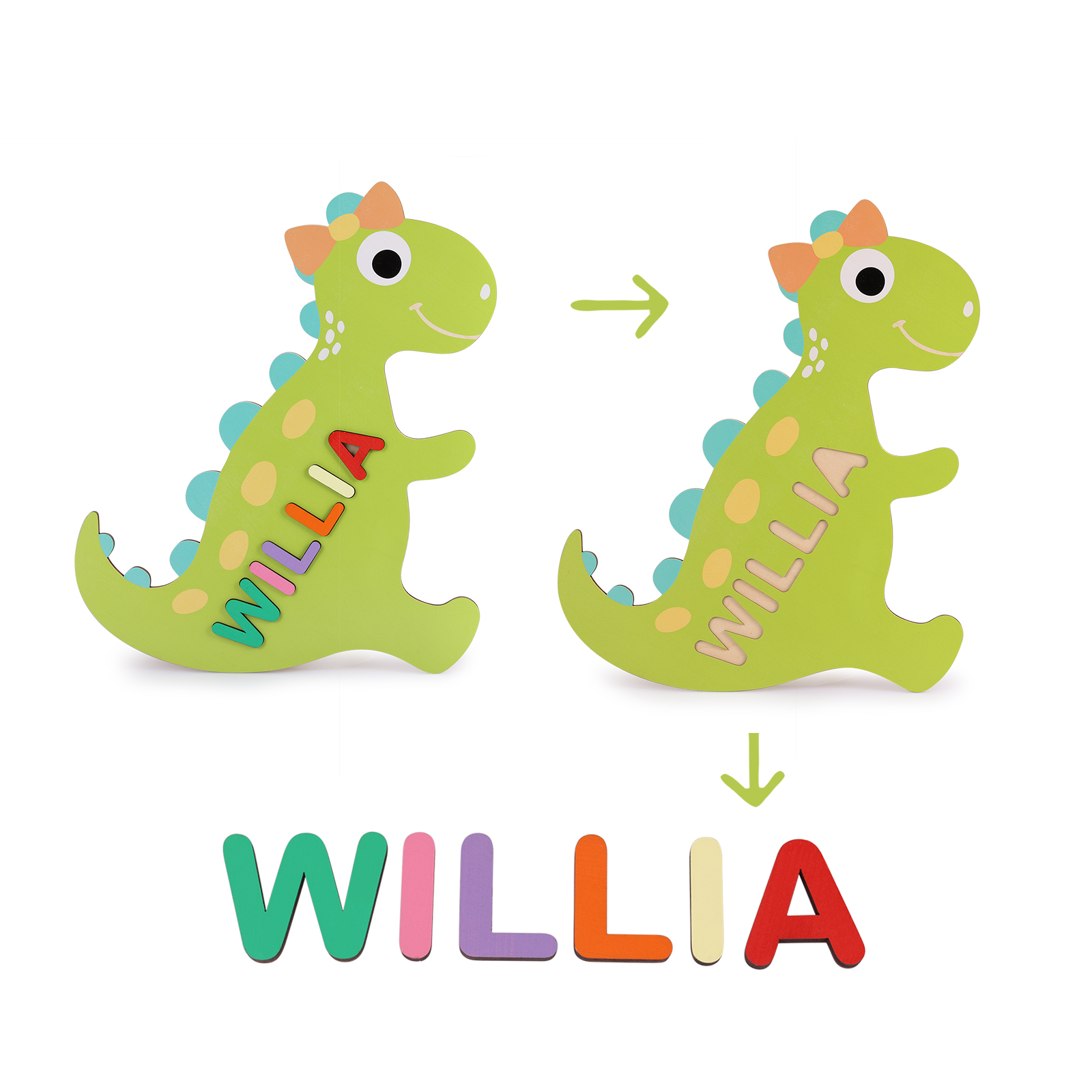 Customised Kid's Wooden Name Puzzle Toy for Toddlers Early Learning Child Toy-Jessemade AU