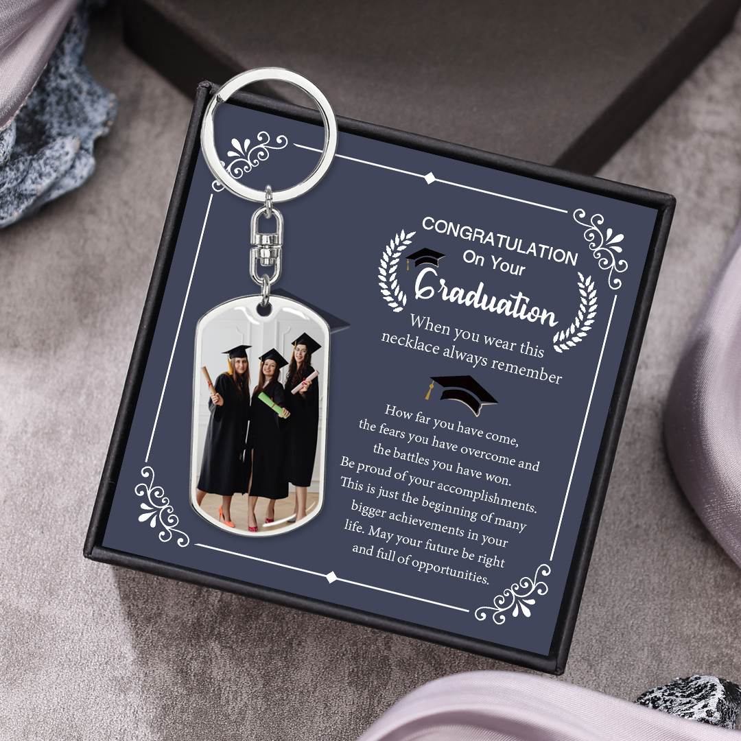 Class of 2024 Custom Photo Keychain Graduation Gift Set-Jessemade AU