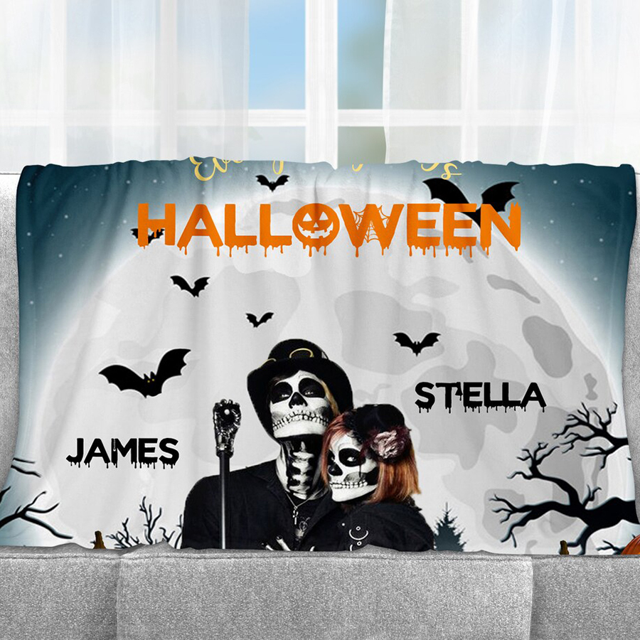 "When We're Together" Halloween Blanket Personalised Names-Jessemade AU